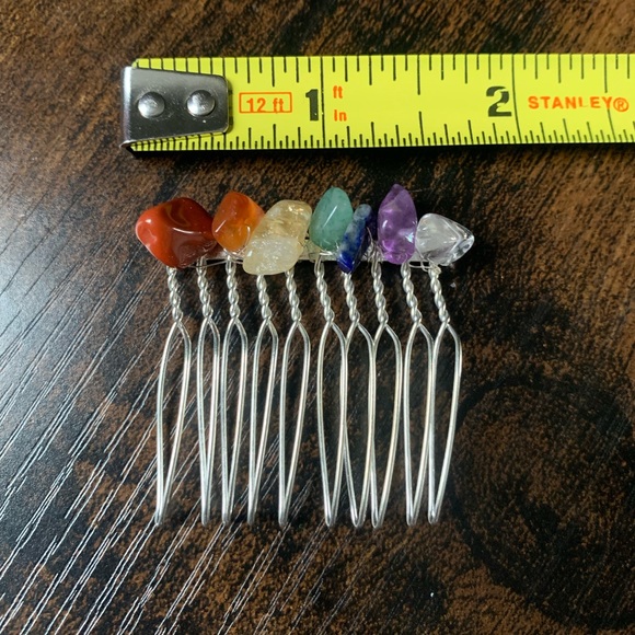 Mini Rainbow Chakra Hair Comb-Handcrafted NWT - Picture 2 of 2